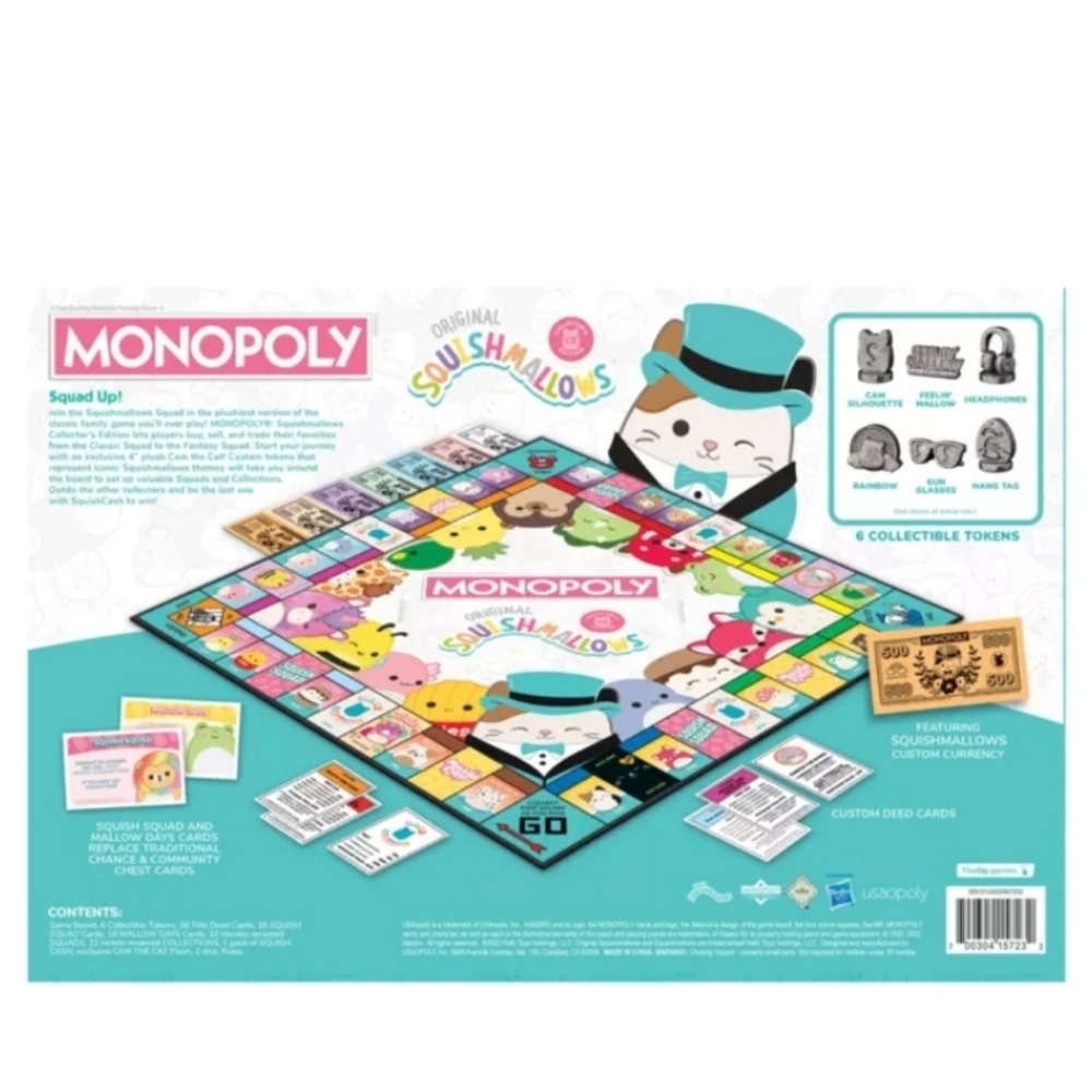 Monopoly: Original Squishmallows Collector's Edition board game. Unopened, NIB - Picture 2 of 5